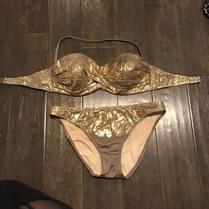 Gold Victoria Secret swimsuit
